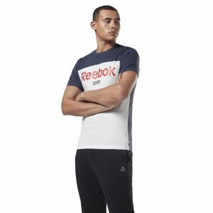 Reebok Training Essentials Linear Logo T Shirt Herren - Navy - DE 285-RQC